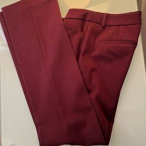 Express Women's Burgundy Boot Cut Pants Size 4R Editor Barely Boot
